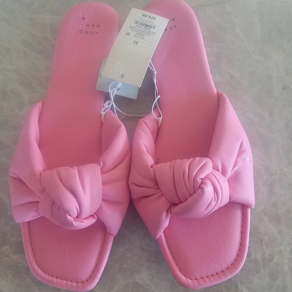 The A New Day Women's Ruth Slide Sandal in Pink, Size 11 - Picture 9 of 10